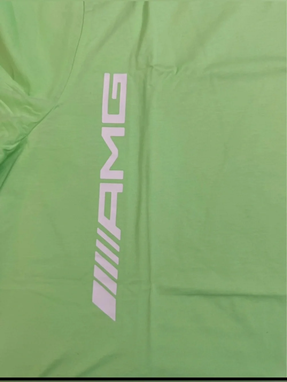 NWT-XL Mercedes-Benz AMG retired lime color puma short sleeve crewneck T-shirt